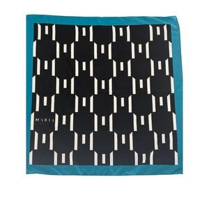 Marli Scarf Square Blue Black New